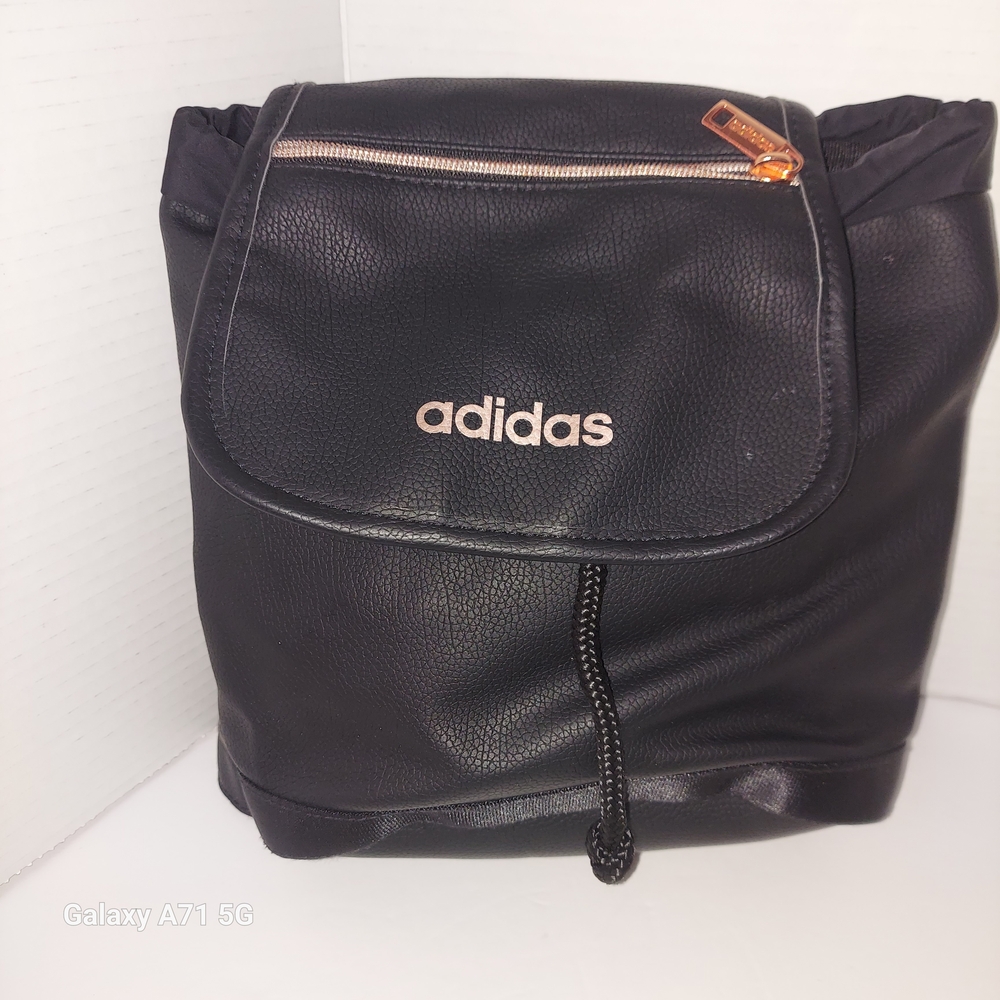 Adidas Black Backpack with Gold Accents